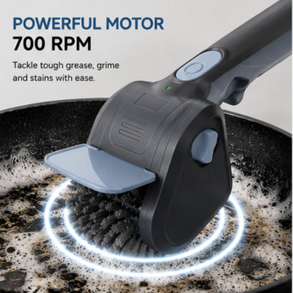 Cordless Electric Grill Brush, 700 RPM, 2 Cleaning Heads