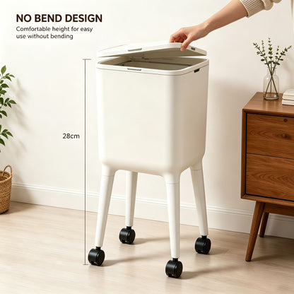 16L Smart Motion Sensor Trash Can | Rolling Hands Free Bin for Kitchen